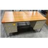 Image 1 : Metal 5-Drawer Desk w/ Wooden Top 60" x 30" x 30"H