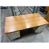 Image 2 : Metal 5-Drawer Desk w/ Wooden Top 60" x 30" x 30"H