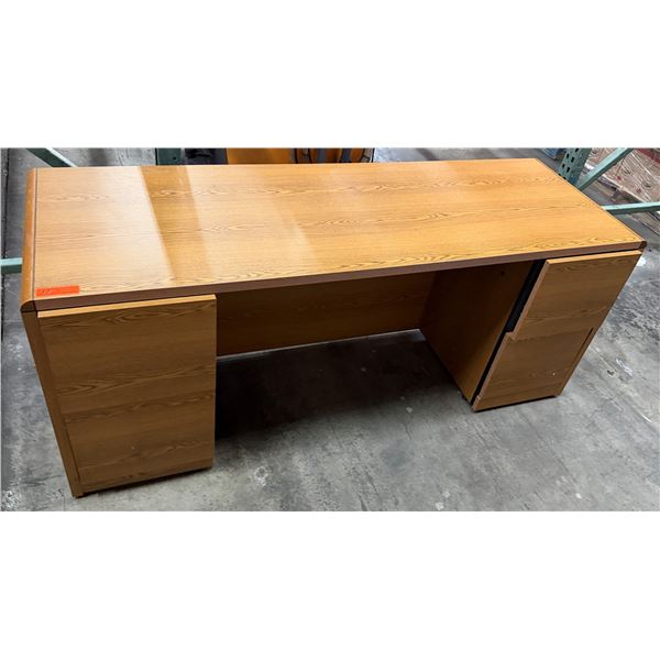 Wooden 4-Drawer Desk 70" x 24" x 30"H