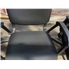 Image 3 : Black Stationary Armchair w/ Upholstered Seat & Back