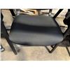 Image 4 : Black Stationary Armchair w/ Upholstered Seat & Back
