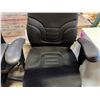 Image 3 : Black Office Armchair w/ Upholstered Seat & Back on Wheels