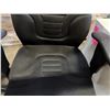 Image 4 : Black Office Armchair w/ Upholstered Seat & Back on Wheels