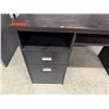 Image 6 : Black Desk w/ Upper & Lower Cabinets 44" x 22" x 57"H