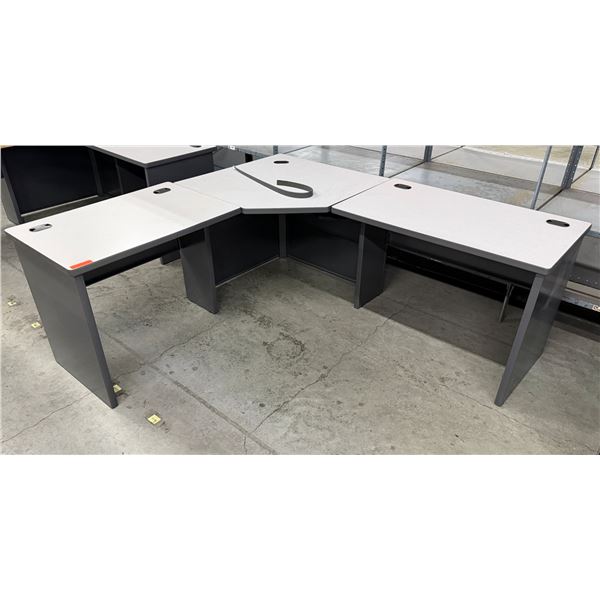 L-Shaped 3-Section Desk 73" x 79" x 24"