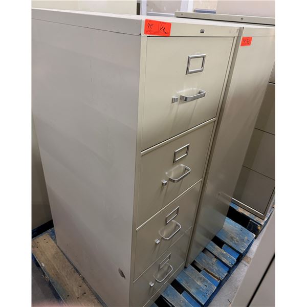 Qty 2 Vertical 4-Drawer Filing Cabinets 18"W