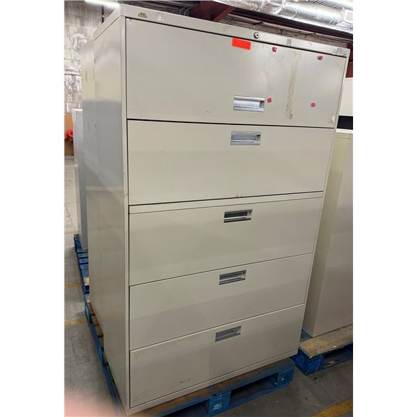 Qty 2 Lateral 5-Drawer Filing Cabinets 36"W