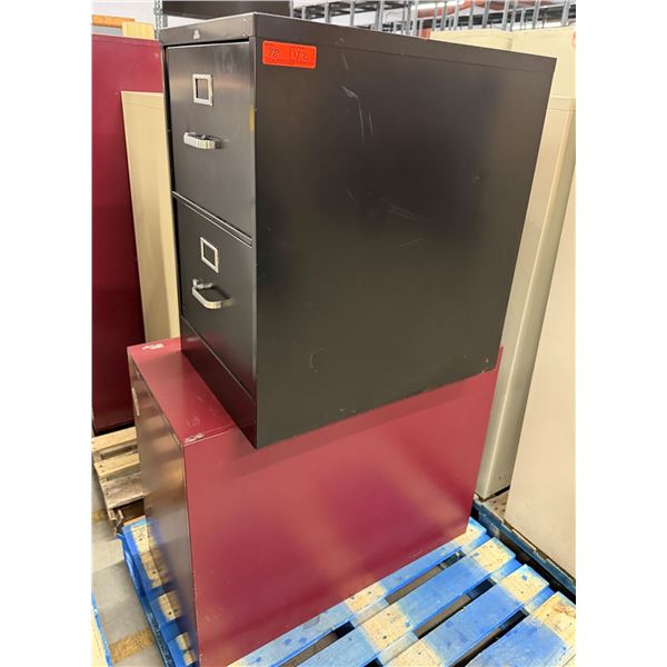 Qty 2 Filing Cabinets, Misc Sizes