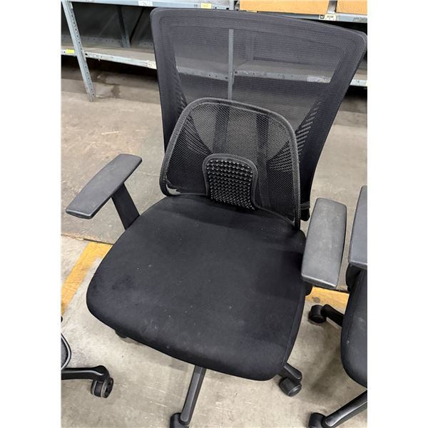 Black Mesh Back Office Armchair on Wheels