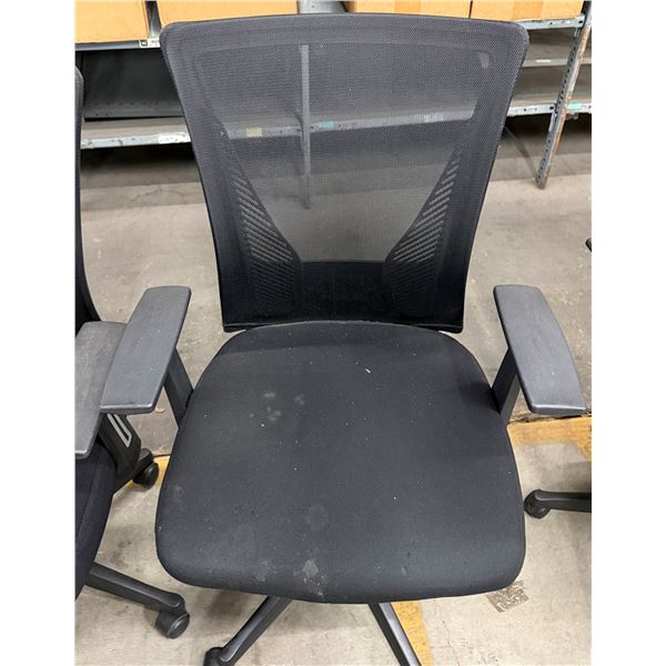 Black Mesh Back Office Armchair on Wheels