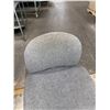 Image 2 : Gray Office Chair w/ Upholstered Seat & Back on Wheels