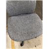 Image 3 : Gray Office Chair w/ Upholstered Seat & Back on Wheels