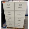 Image 1 : Qty 2 Vertical 4-Drawer Filing Cabinets 18"W
