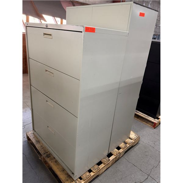 Qty 2 Lateral Filing Cabinets, Misc Sizes