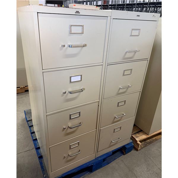 Qty 3 Vertical Filing Cabinets, Misc Sizes