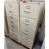 Image 1 : Qty 2 Vertical 4-Drawer Filing Cabinets, Misc Sizes
