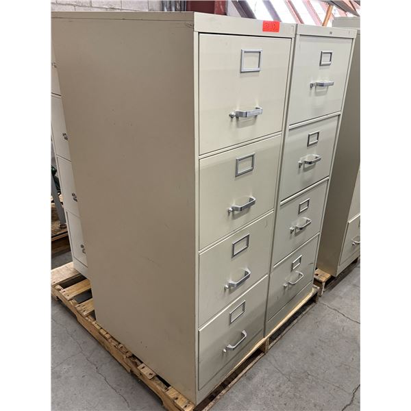Qty 3 Vertical 4-Drawer Filing Cabinets 18"W