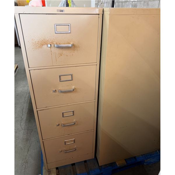 Qty 3 Vertical Filing Cabinets, Misc Sizes