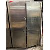 Image 1 : Metal 2-Door Storage Cabinet w/ Inside Shelving on Wheels 48" x 17" x 78"H