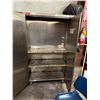 Image 2 : Metal 2-Door Storage Cabinet w/ Inside Shelving on Wheels 48" x 17" x 78"H
