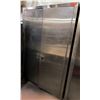 Image 1 : Metal 2-Door Storage Cabinet w/ Inside Shelving on Wheels 48" x 17" x 78"H