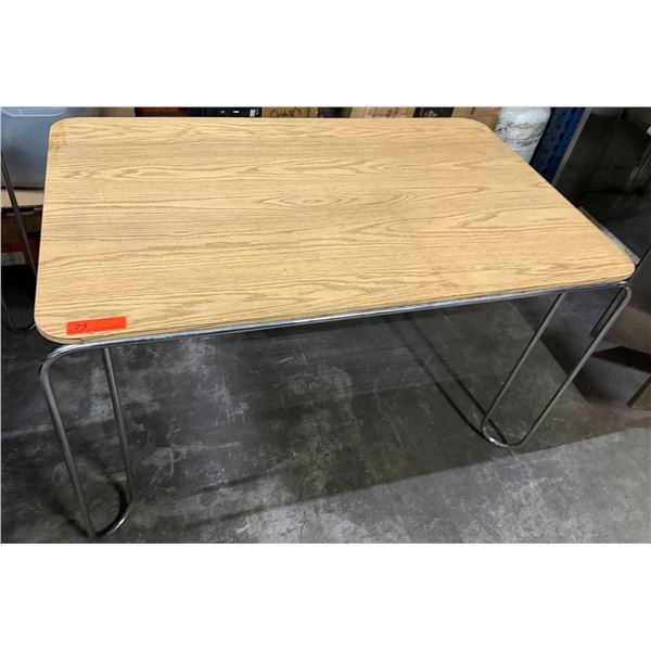Laminate Table on Metal Legs 48" x 30" x 29"H
