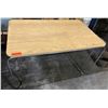 Image 1 : Laminate Table on Metal Legs 48" x 30" x 29"H