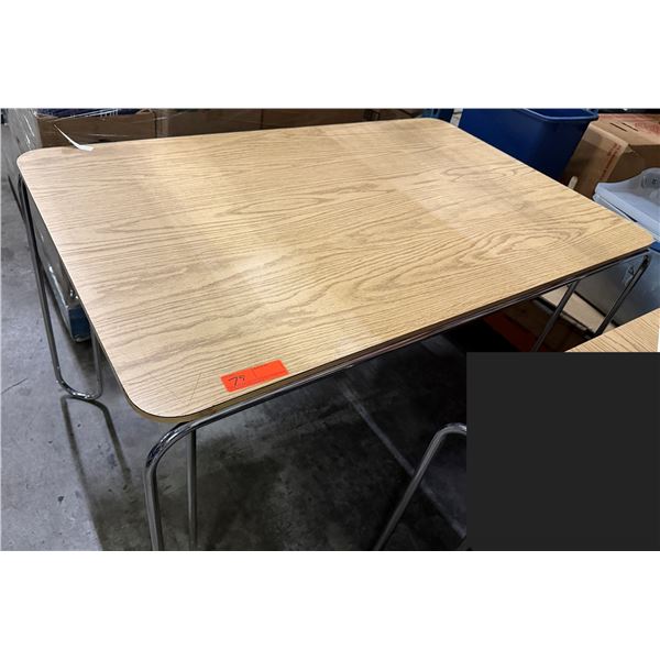 Laminate Table on Metal Legs 48" x 30" x 29"H