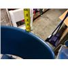 Image 12 : Qty 4 Metal Chairs w/ Blue Upholstered Seats & Backs 18" x 18" x 32"H
