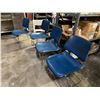 Image 6 : Qty 4 Metal Chairs w/ Blue Upholstered Seats & Backs 18" x 18" x 32"H