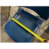 Image 9 : Qty 4 Metal Chairs w/ Blue Upholstered Seats & Backs 18" x 18" x 32"H