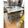 Image 6 : Kitchen Prep Table w/ Raised Edge & Undershelf 61" x 55" x 36'H