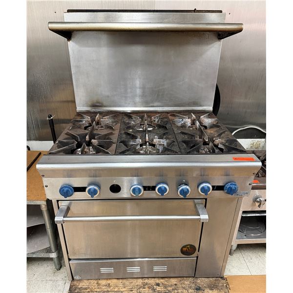 Commercial Gas 6-Burner Range w/ Oven