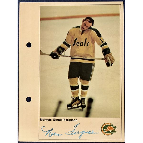 1971 TORONTO SUN NHL ACTION PLAYERS - NORM FERGUSON