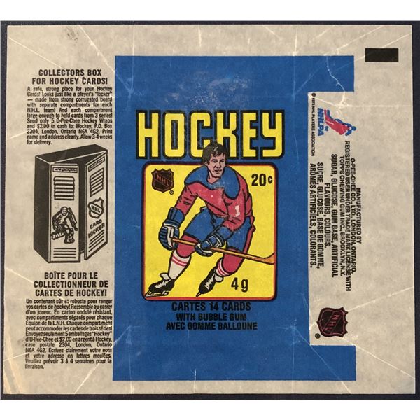 1979-80 O-PEE-CHEE NHL HOCKEY WRAPPER- GRETZKY ROOKIE YEAR