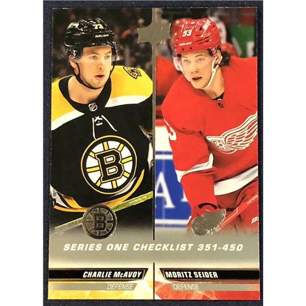 2022-23 UPPER DECK CHARLIE McAVOY / MORITZ SEIDER