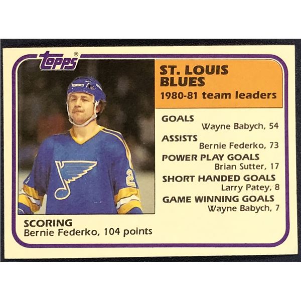 1981-82 TOPPS NHL BERNIE FEDERKO (HOF)