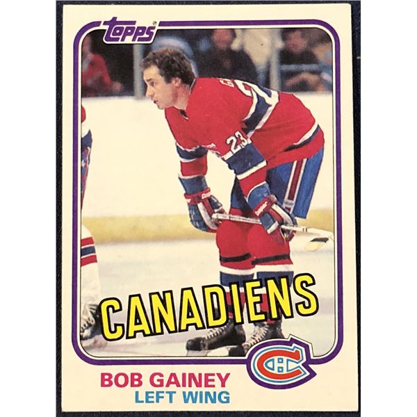 1981-82 TOPPS NHL BOB GAINEY (HOF)