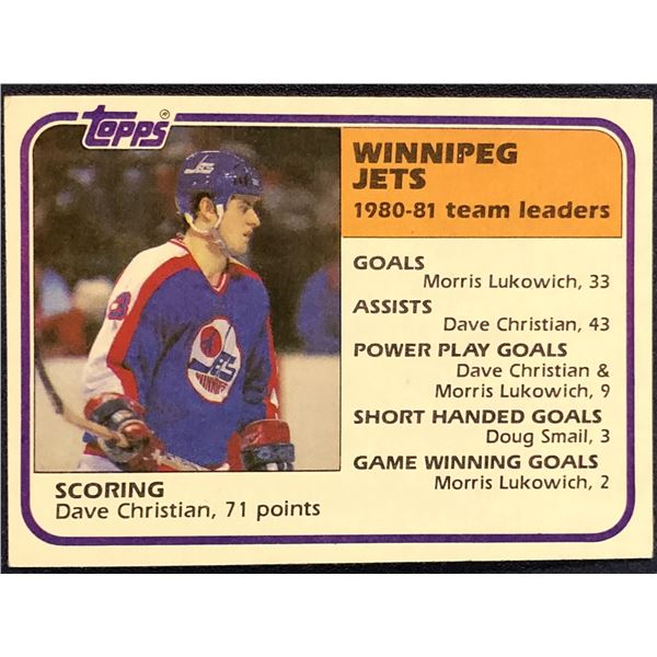 1981-82 TOPPS NHL DAVE CHRISTIAN