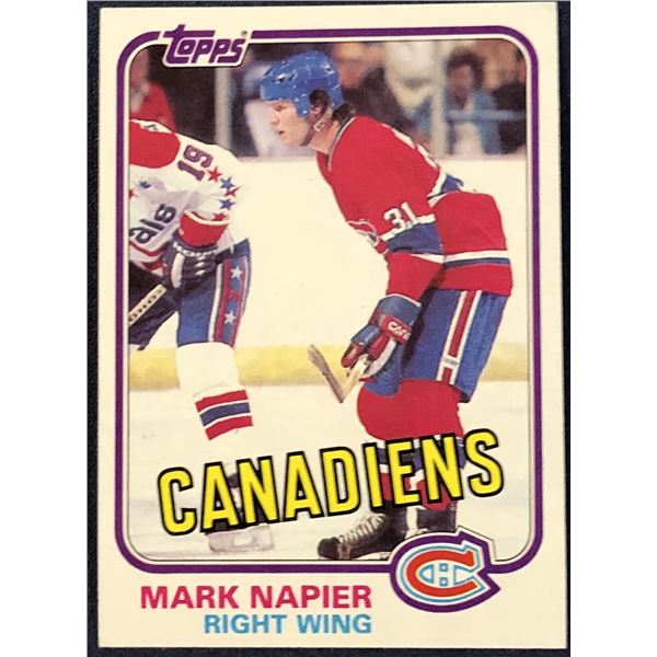 1981-82 TOPPS NHL MARK NAPIER