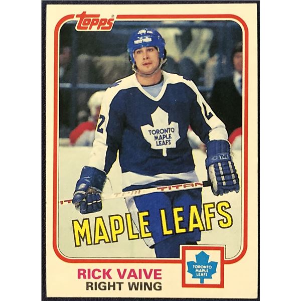 1981-82 TOPPS NHL RICK VAIVE