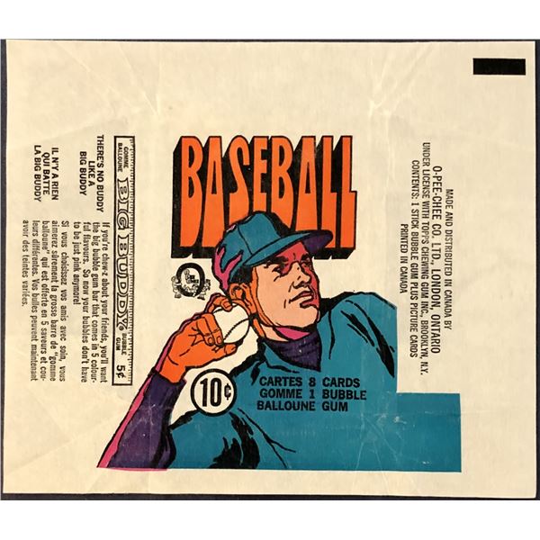 1972 O-PEE-CHEE BASEBALL WRAPPER