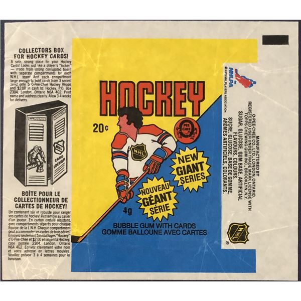 1980-81 O-PEE-CHEE NHL HOCKEY WRAPPER