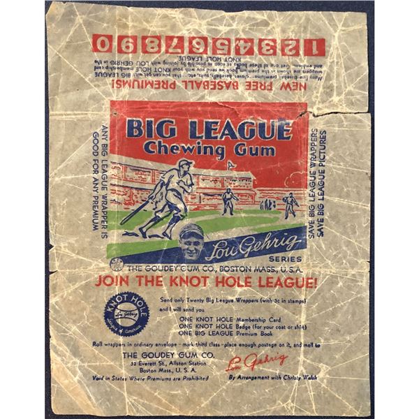 1934 GOUDEY BASEBALL WRAPPER