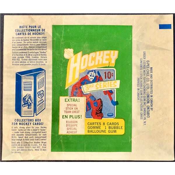 1972-73 O-PEE-CHEE NHL HOCKEY 3rd SERIES WRAPPER