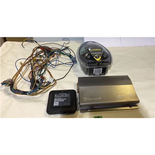 4 Channel auto car amplifier, Xumo streaming device, video cables