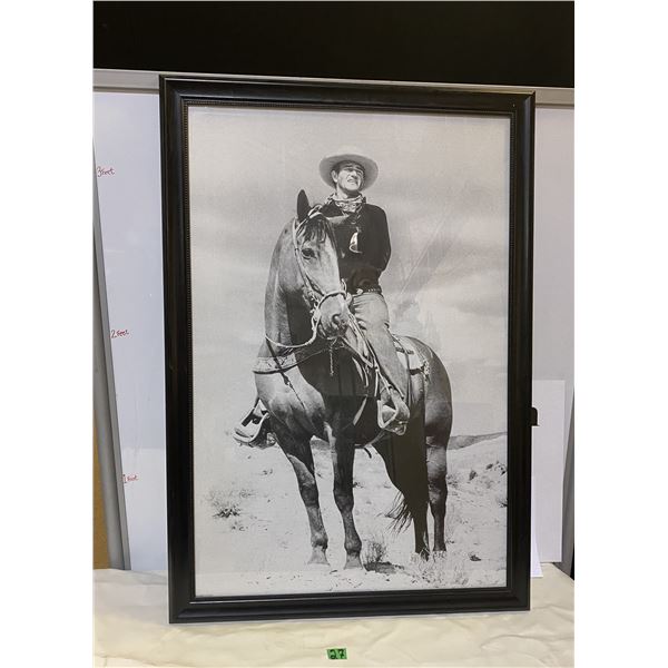 Framed photo of John Wayne