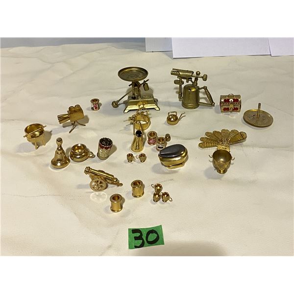 Lot of 20 plus brass miniatures