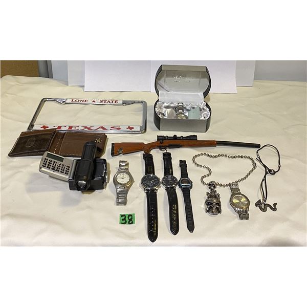 Lot of wrist watches, calculator and more