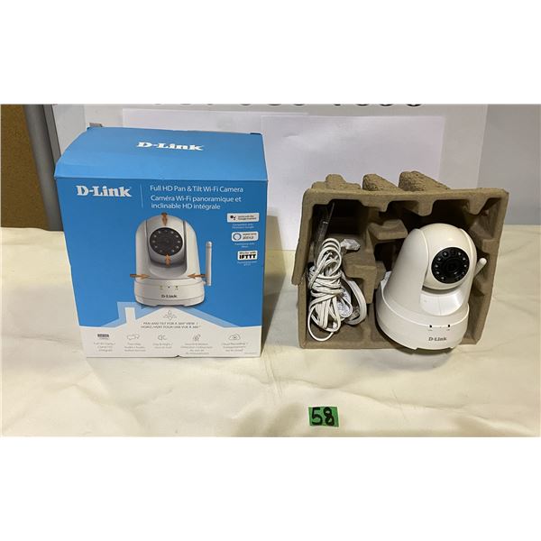 D-Link brand full HD pan and tilt WIFI security camera